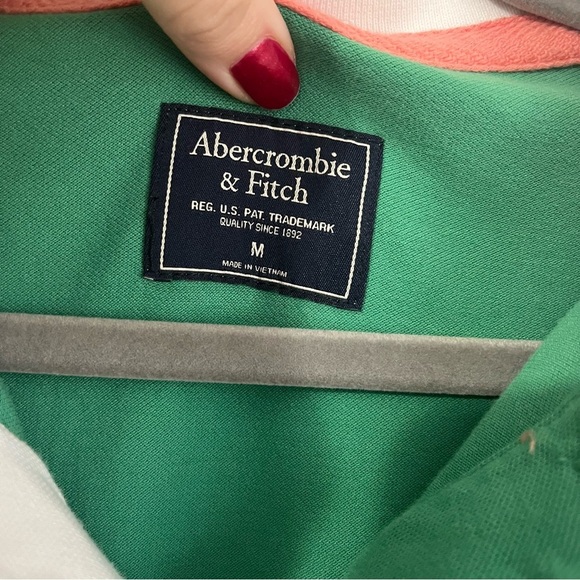 Preppy Abercrombie&Fitch polo men’s shirt medium Y2K - Picture 7 of 11